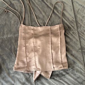 Motel rocks corset silk top